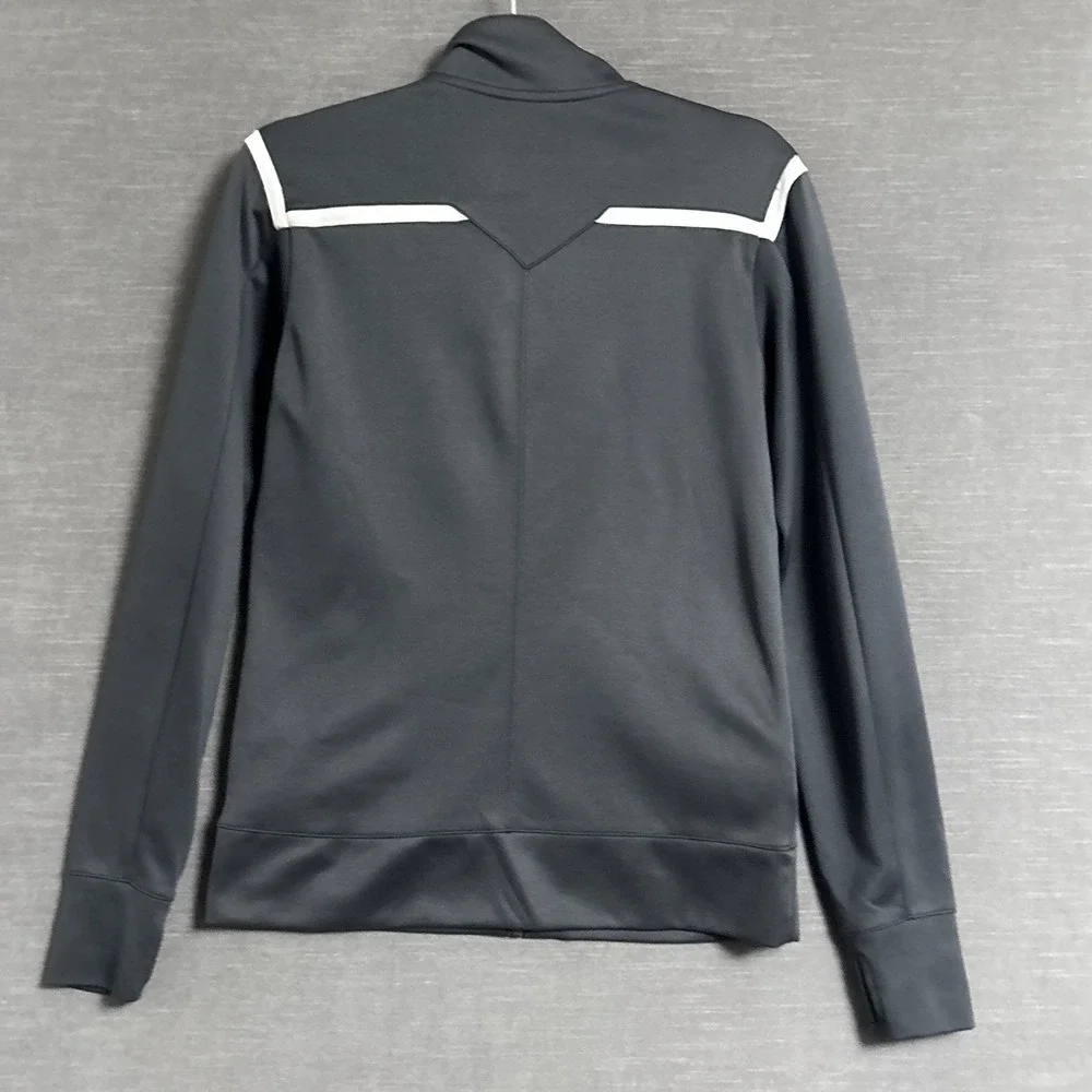 Nike Team Avenger Warm Up Jacket Womens M Gray Full Zip Thumb Hole Track Running - Picture 6 of 14